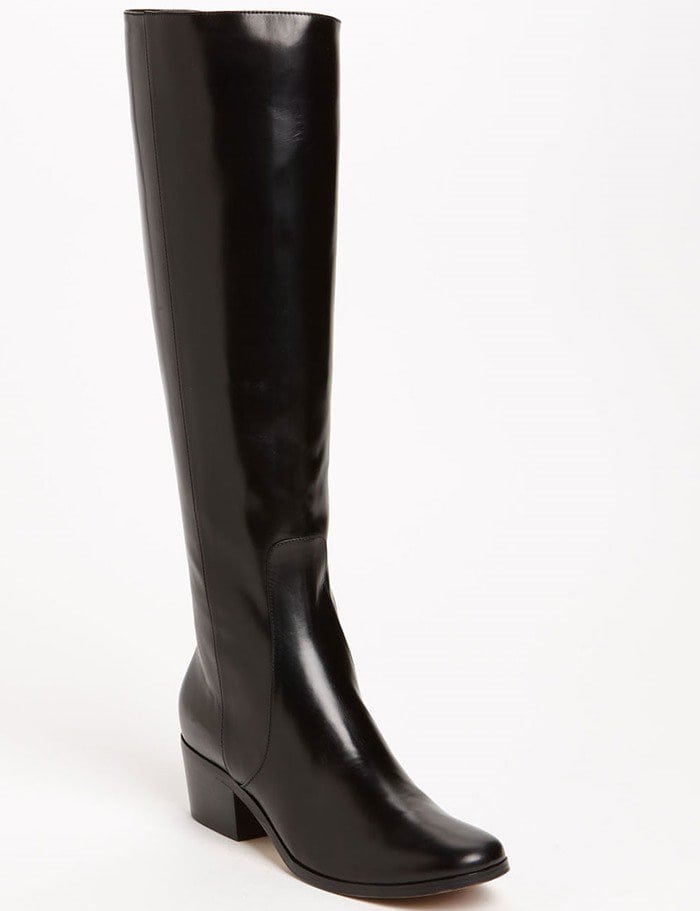 Jimmy Choo "Bili" Fitted Low-Heel Boots in Smooth Leather
