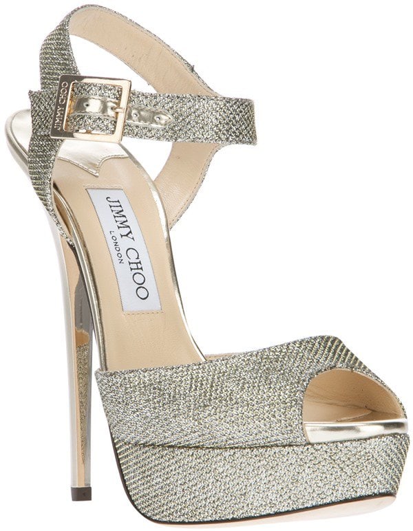 Jimmy Choo Cruise 2013 Raven Sandals Glitter