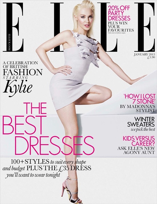 ELLE's January cover star is Kylie Minogue in Christopher Kane