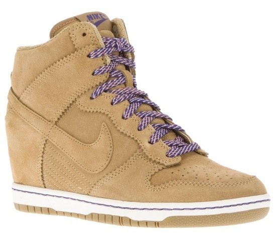 Nike 'Dunk' Wedge Sneakers With Purple Laces