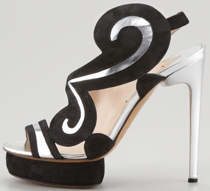 Nicholas Kirkwood puts the focus on your feet with this spectacular swirled sandal