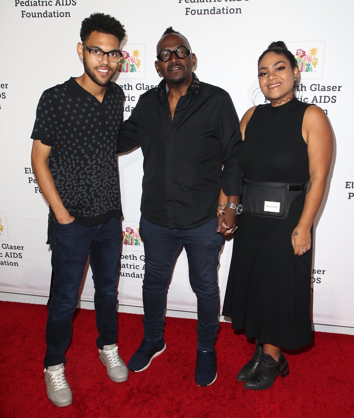 Randy Jackson and two of his children attend the Elizabeth Glaser Pediatric Aids Foundation's 30th Anniversary, A Time For Heroes Family Festival