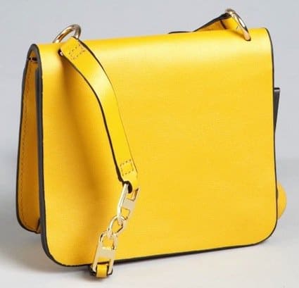 BCBGMAXAZRIA "Eva" Crossbody Bag in Goldenrod