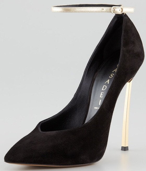 Casadei Suede Ankle-Strap Pumps