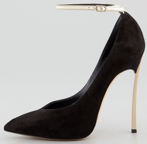 Casadei Suede Ankle-Strap Pumps