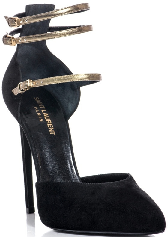 Saint Laurent Paris Triple-Strap Pumps