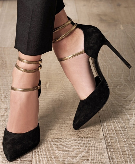 Saint Laurent Paris Triple-Strap Pumps