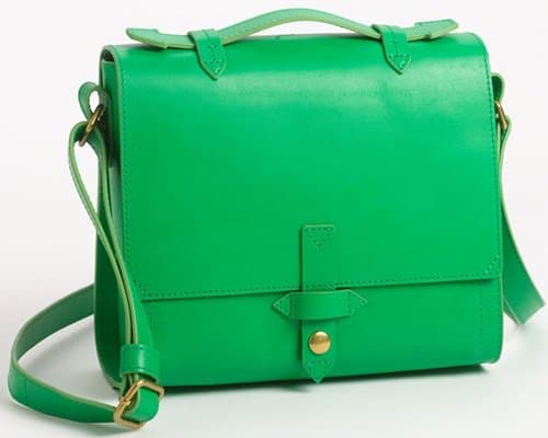 A campus classic is all grown up in sturdy, street-chic leather infused with this season's most sought-after colors