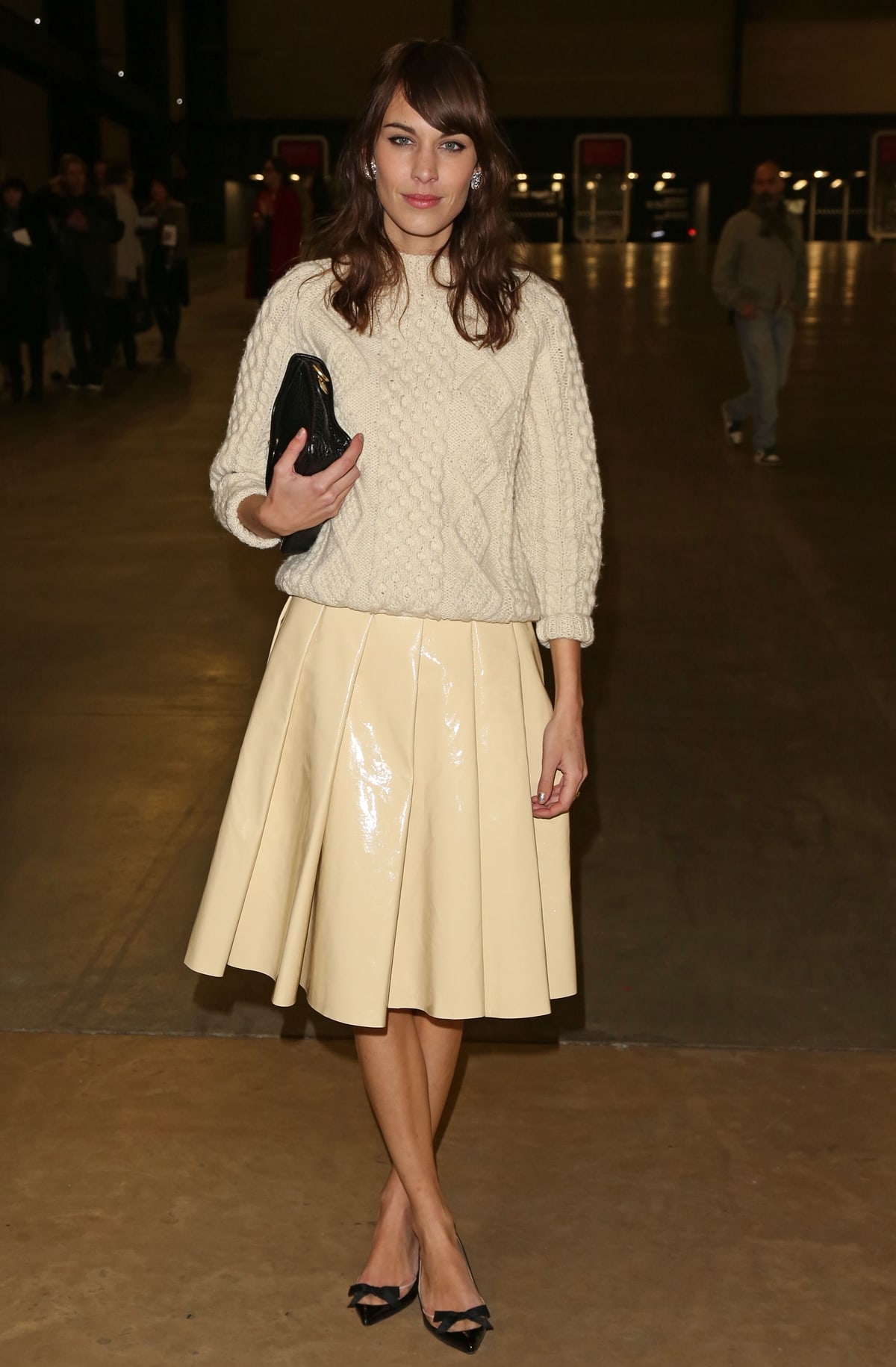 Alexa Chung attends the J.W. Anderson show during London Fashion Week Fall/Winter 2013/14 at TopShop Show Space