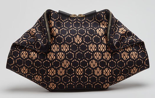 Alexander McQueen De-Manta Honeycomb Clutch Bag