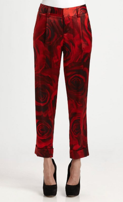 Alice + Olivia 'Arthur' Red Floral Pants