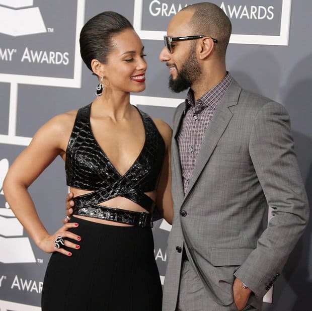 Swizz Beatz and Alicia Keys at the 55th Annual GRAMMY Awards