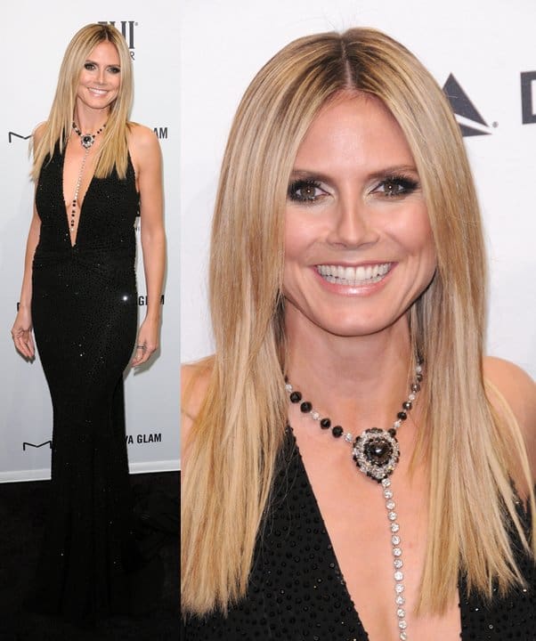 Heidi Klum wearing Michael Kors at the 2013 amfAR Gala