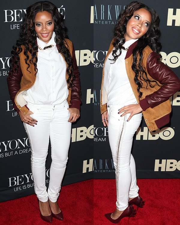 Angela Simmons attends the Beyonce: Life Is But a Dream New York premiere