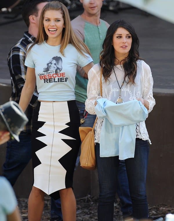 AnnaLynne McCord and Shenae Grimes deliver stunning performances at a Beverly Hills 90210 benefit concert scene, Los Angeles, February 27, 2013