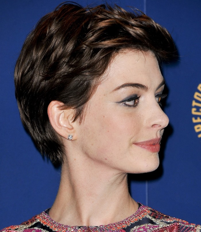 Anne Hathaway at the 65th Annual Directors Guild of America Awards (DAG) at Ray Dolby Ballroom in Los Angeles on February 2, 2013 