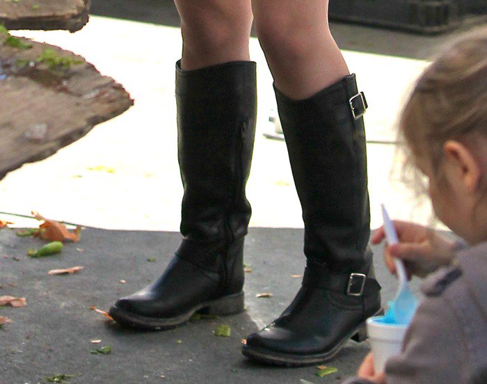 Ariel Winter wears knee-high leather riding boots