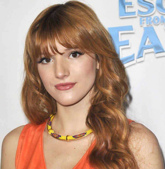 Bella Thorne wears her red hair down at the Los Angeles premiere of "Escape From Planet Earth"