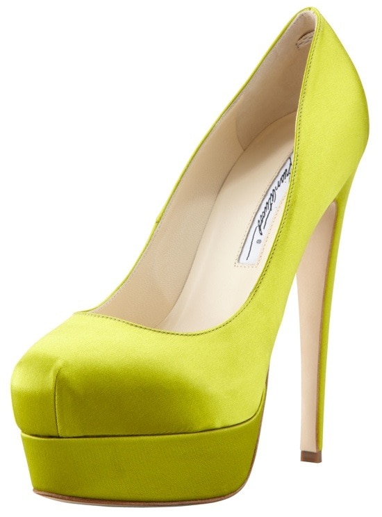 Brian Atwood "Hamper" Pumps in Chartreuse