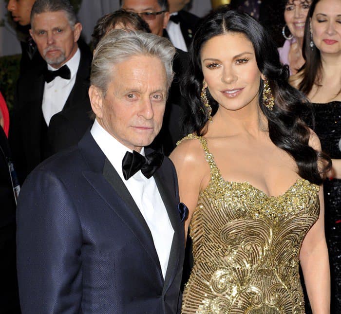 Catherine Zeta-Jones and Michael Douglas arrive at the Oscars at Hollywood & Highland Center