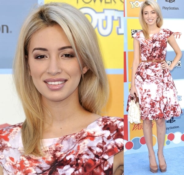 Christian Serratos wears a pretty floral dress at Variety's Power of Youth