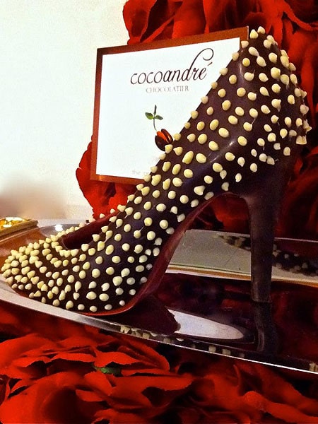 For those seeking extra indulgence, the option to fill the heel with additional chocolates is available at a slightly higher cost