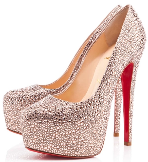 Christian Louboutin 'Daffodile' Strass 160mm Red Sole Pumps