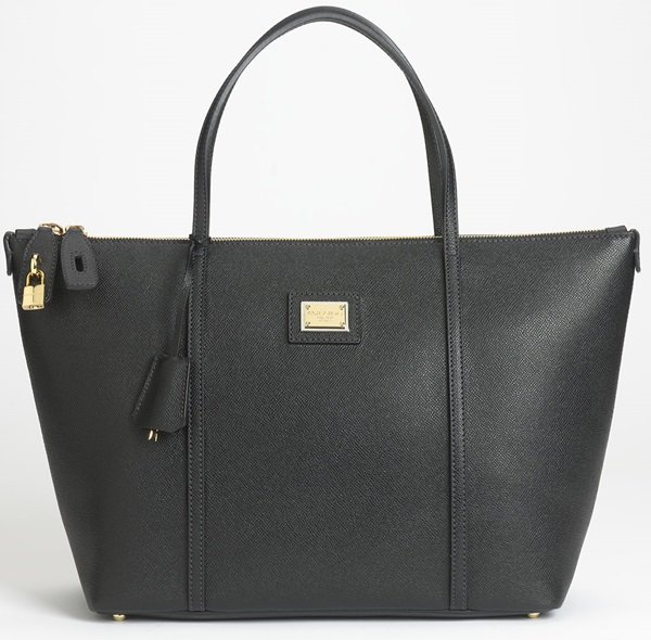 Dolce & Gabbana "Miss Escape" Classic Leather Tote in Black