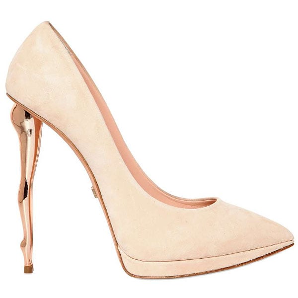 Dukas Suede Doll Heel Pumps