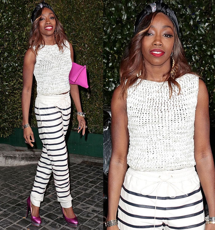 Estelle Swaray at the Topshop Topman LA Opening Party held at Cecconi's in West Hollywood, California on February 13, 2013