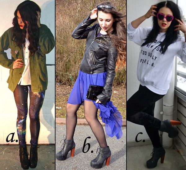 Fashion bloggers wearing Jeffrey Campbell boots