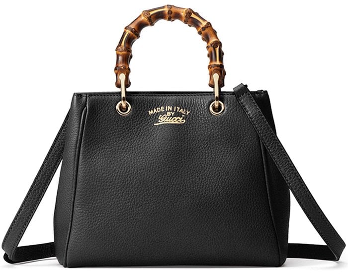 Gucci Bamboo Shopper Mini Leather Top Handle Bag