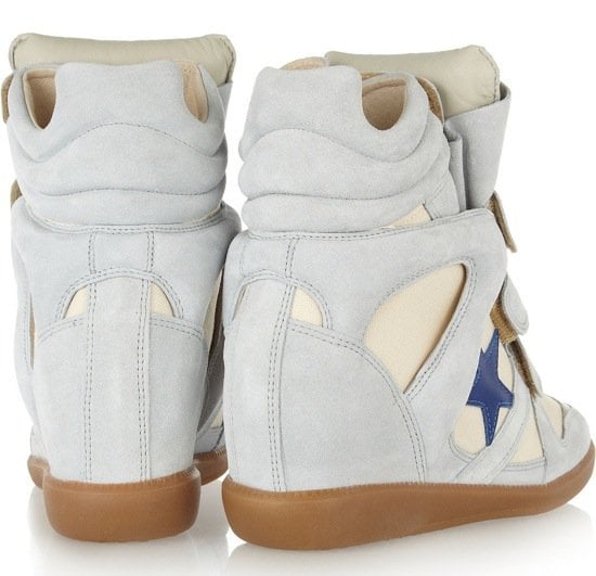 Isabel Marant The Bayley Suede and Leather High-Top Sneakers