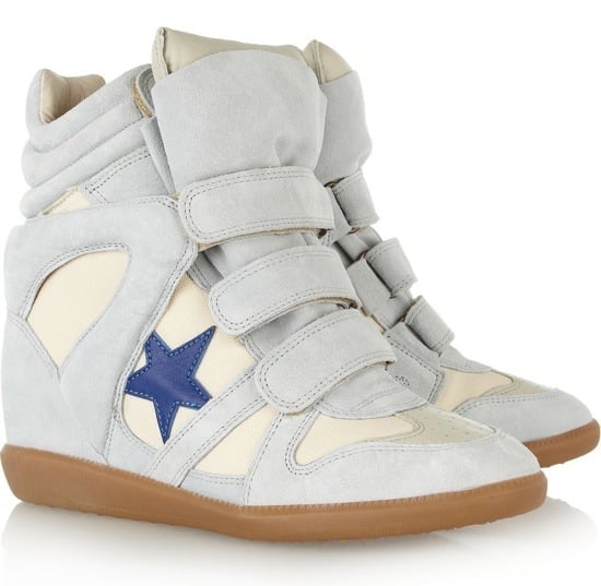 Isabel Marant The Bayley Suede and Leather High-Top Sneakers