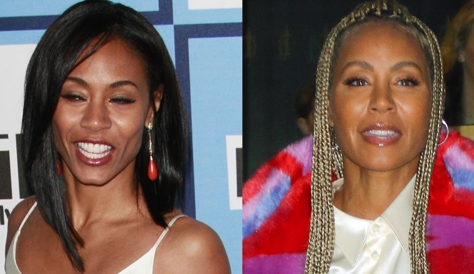 Before and after: Jada Pinkett Smith at the 2008 Film Independent's Spirit Awards and during an appearance at The Today Show in 2019
