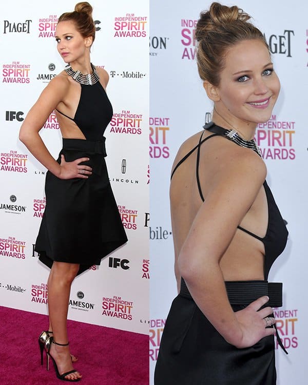 Jennifer Lawrence wowed in a stunning Lanvin Spring 2013 ensemble at the 2013 Film Independent Spirit Awards