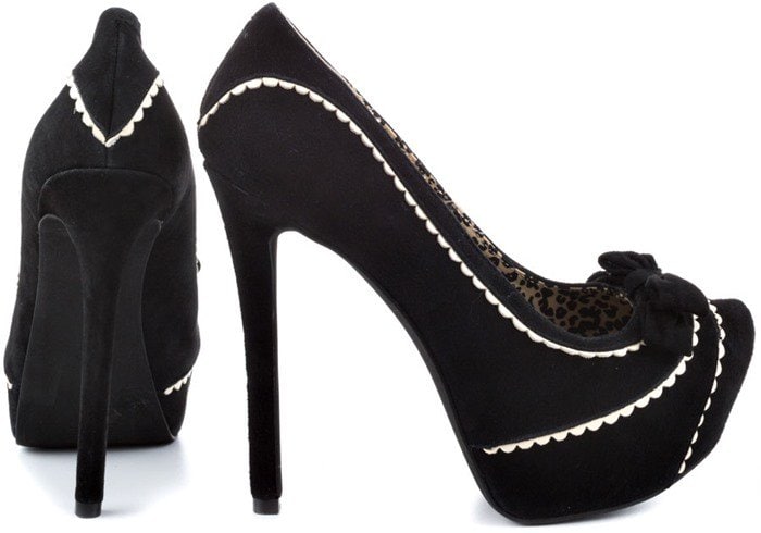 Jessica Simpson Jeorge Scalloped-Trimmed Suede Bow Pumps