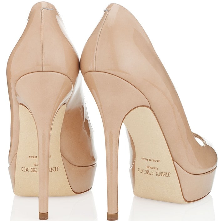 Jimmy Choo Beige Crown Pumps