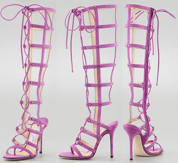 Jimmy Choo Mogul Gladiator Sandal Boots in Orchid