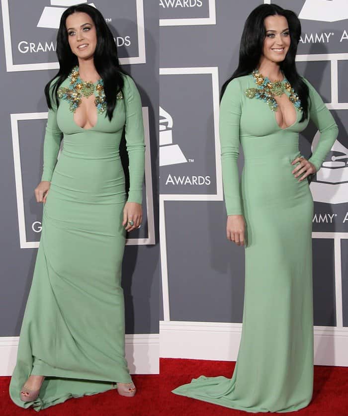 Singer Katy Perry brought Va-va-voom to the 55th Annual GRAMMY Awards