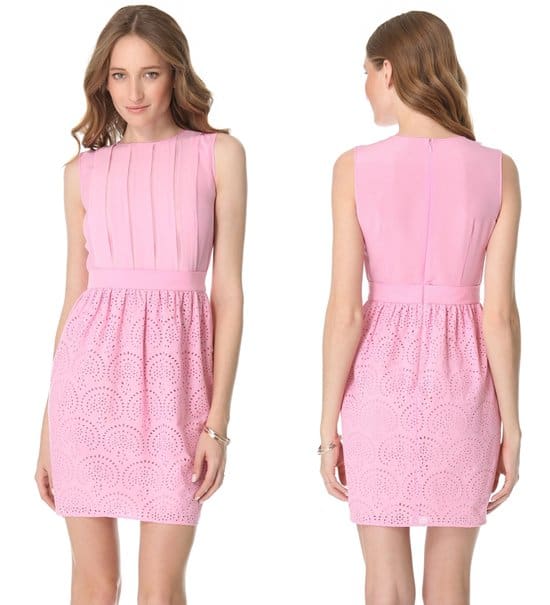 Crisp cotton eyelet adds a sweet touch of structure to a fun, flirty dress from M Missoni