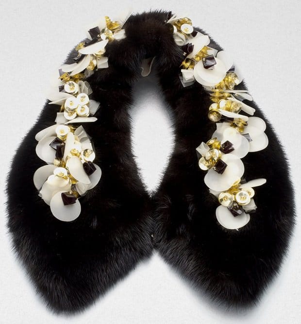 Marni Embellished Mink Collar