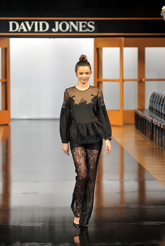 Miranda Kerr in a Zimmermann Spring 2013 lace jumpsuit