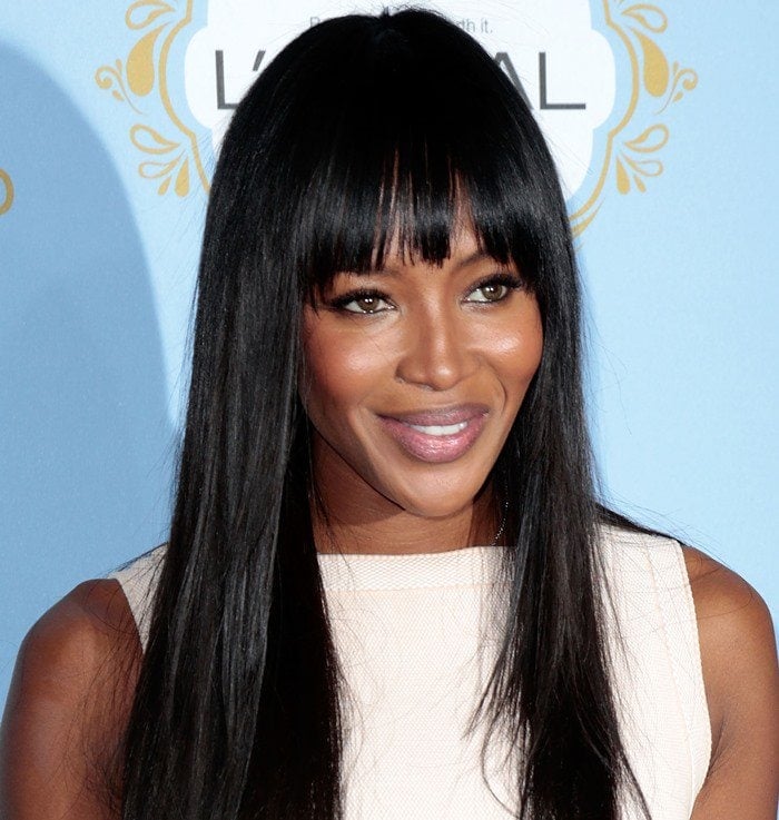 Naomi Campbell with long straight hair at the 6th annual Essence Black Women in Hollywood luncheon
