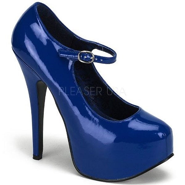 Pleaser "Teeze 07" Patent Platform Mary Janes