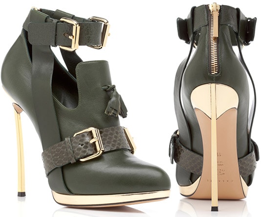 Prabal Gurung High Heel Oxford in Olive