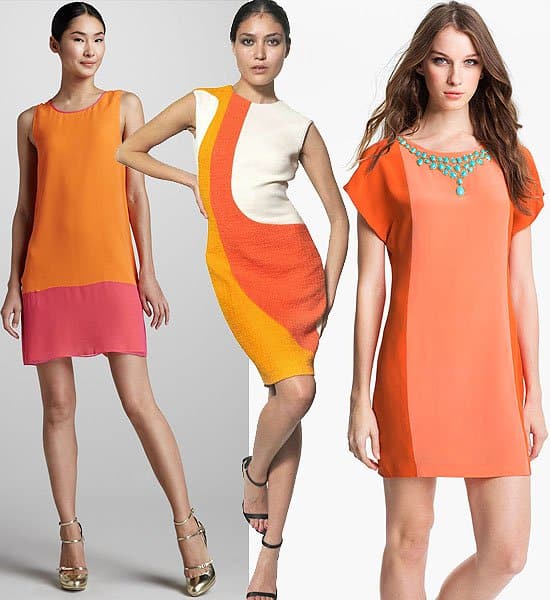 Short and Sassy Orange Dresses