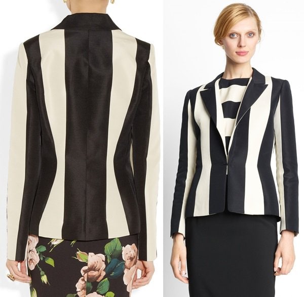 Striped Cotton Blend Blazer by Lanvin