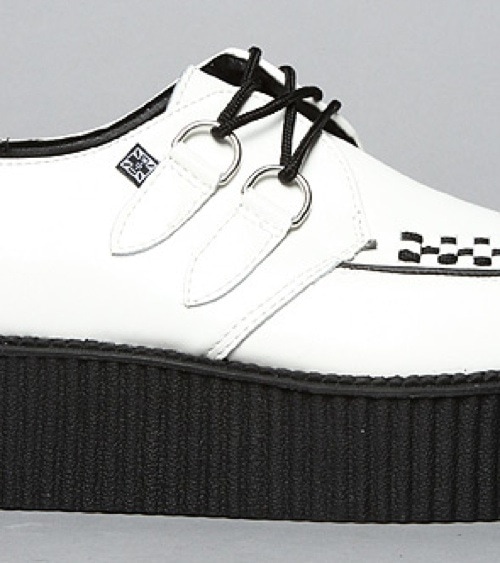 T.U.K. The Mondo Creeper Shoes in White Leather