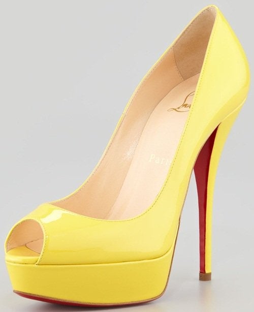 Christian Louboutin Troca Patent Peep-Toe Pumps